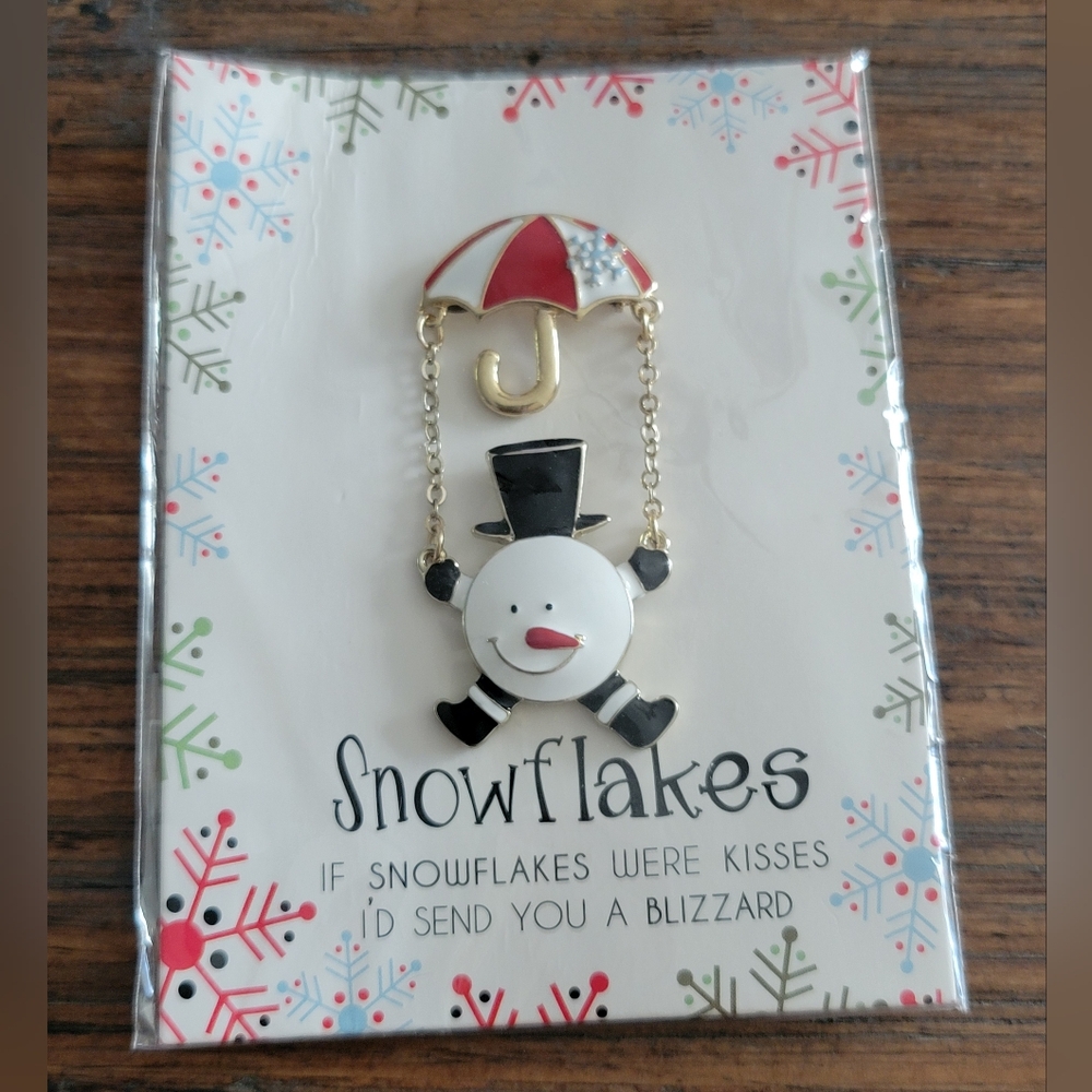 Snowflakes Dangling Snownan Brooch